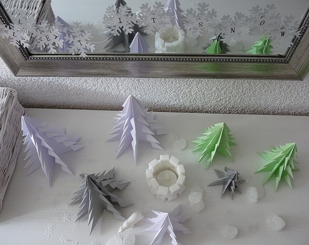 Let it snow - Origami Tannenbäume selber machen