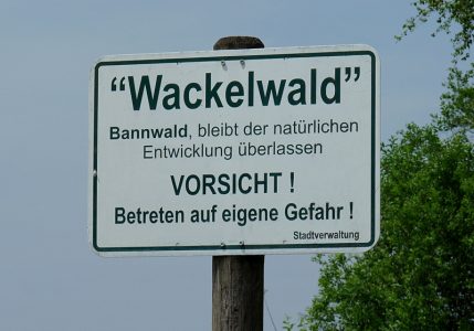 Schild Wackelwald